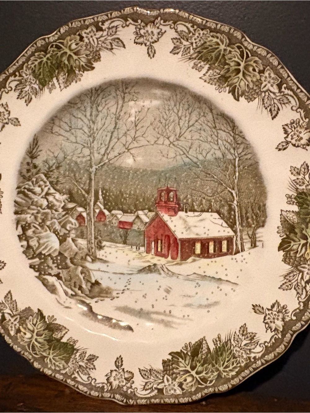Vintage Johnson Brothers "The Friendly Village" Dinner Plate- made in England